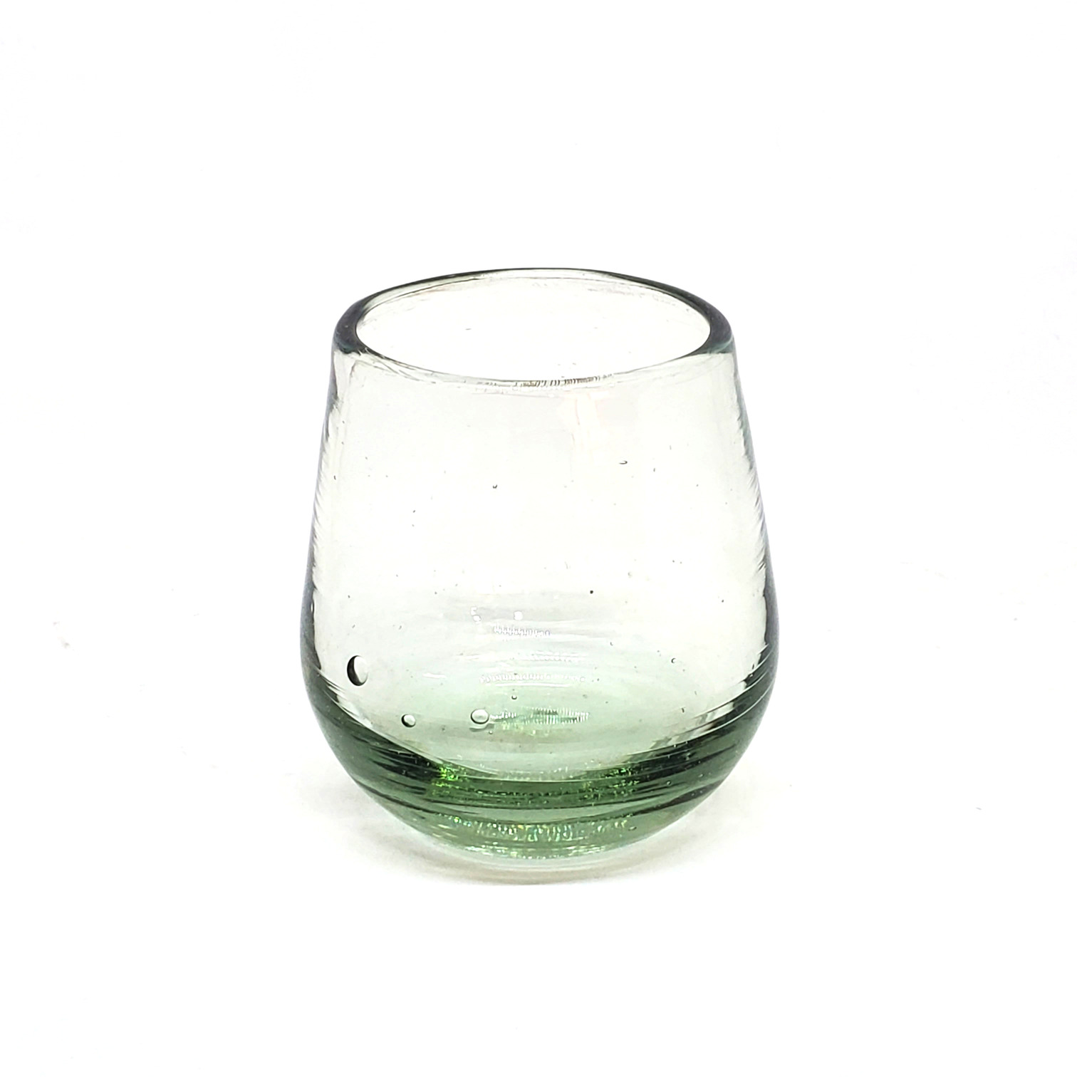 MEXICAN GLASSWARE / Clear Roly Poly Glasses (set of 6) / Our Clear Blown Glasses are individually handcrafted from recycled glass, making each of them unique works of art.